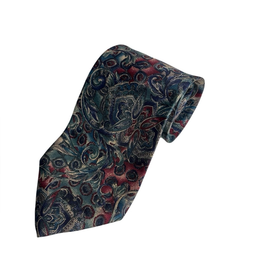 Mallory & Church Silk Tie Paisley Vintage Multicolor‎ Office Soecial Occasion